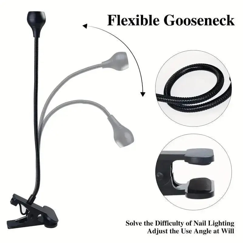 Nail Lamp LED Portable Dryer Clip Lamps Nailslamp Gel Polish Qme