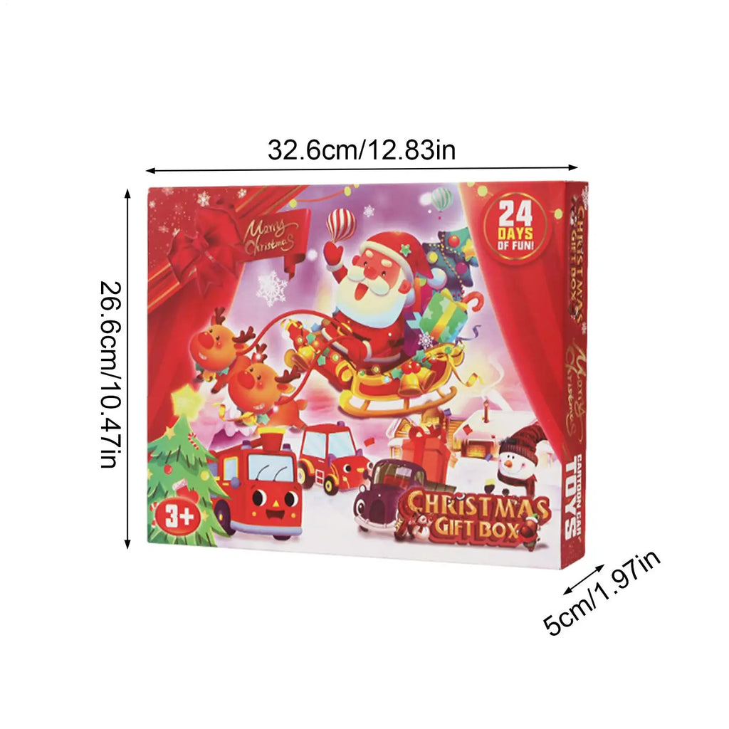 Christmas Countdown Pull-back Car Advent Calendar Surprise Unpacking Qme