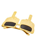 Creative Vertical Middle Finger Party Glasses Decoration Props Funny Qme Gold