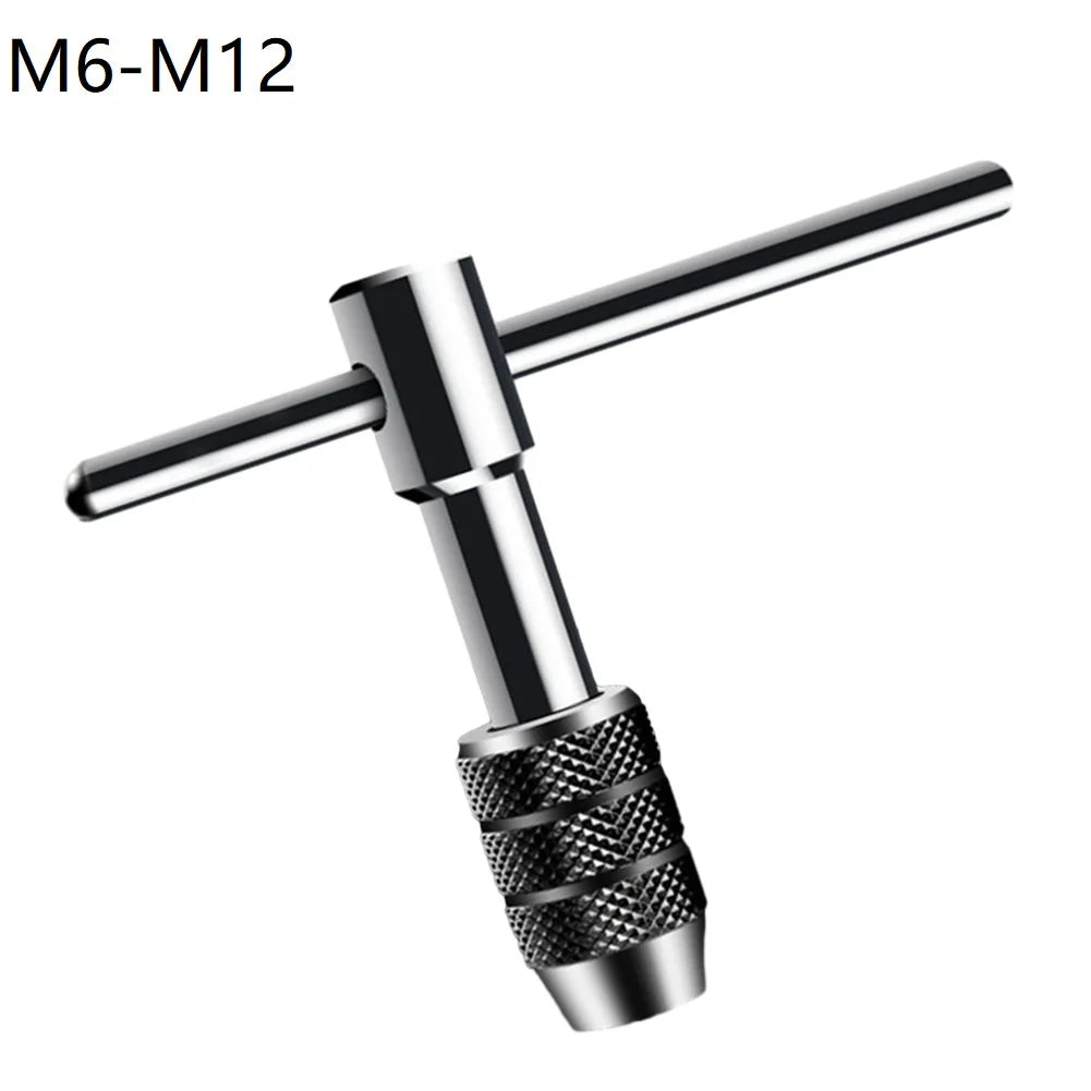 Portable T Tap Wrench Handle Machinist Repair Drill Bit Machine Screw Thread Metric Plug Reamer Manual Hand Tool M3-6 M5-8 M6-12 Qme M6-M12