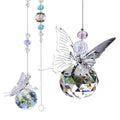 Butterfly Crystal Ball Sun Catcher Set Home Hanging Decoration Perfect for Home Office Garden Decor Valentine's Day Birthday Qme A