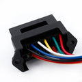 6 Way DC32V Circuit Car Trailer Auto Blade Box Block Holder ATC ATO 2-input 6-ouput Wire Automotive Block Holder Qme black
