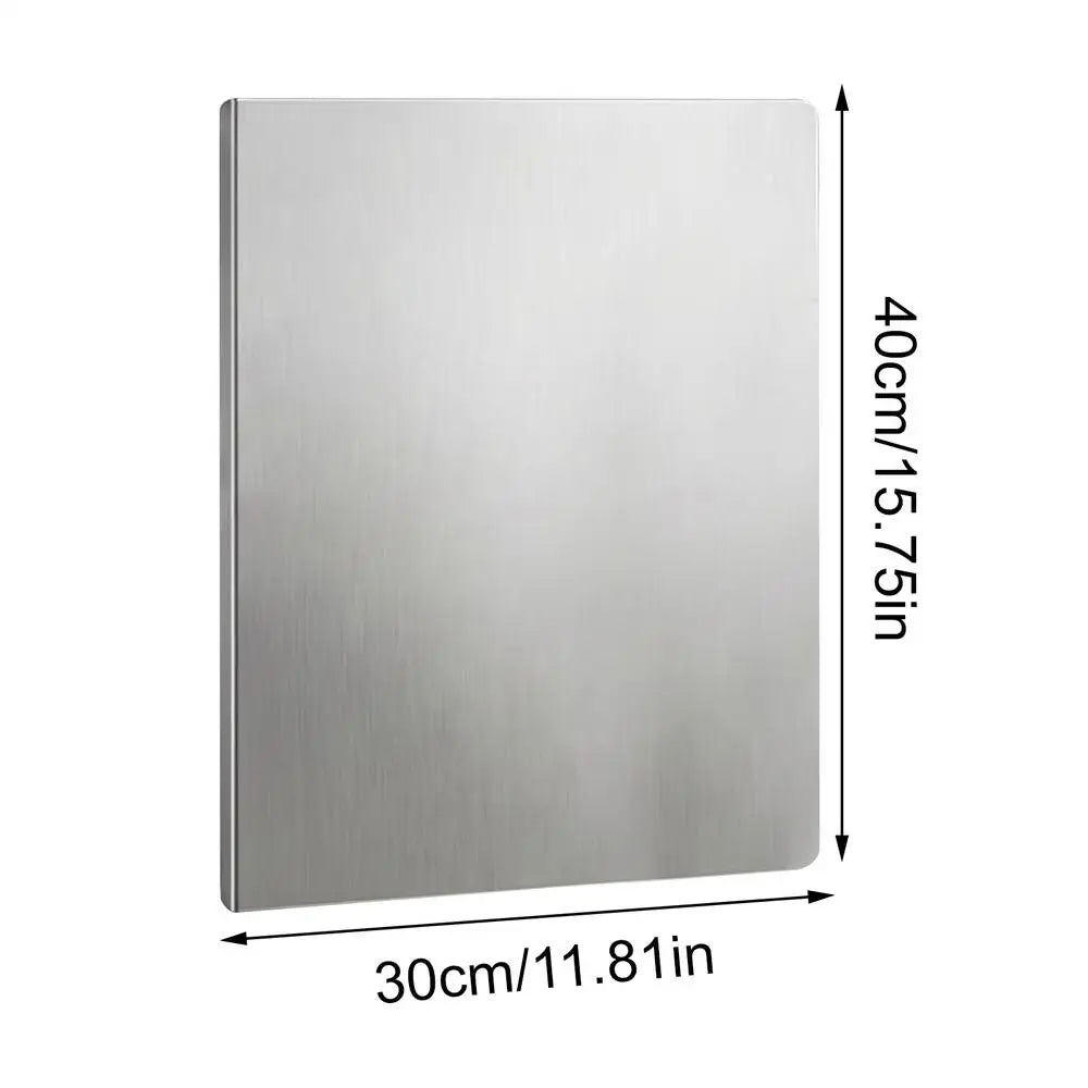 Stainless Steel Cutting Board Non-Slip Easy Clean Metal Cutting Board for Home Restaurant Counter Meal Prep Food Meat Vegetable Qme CN 30x40cm