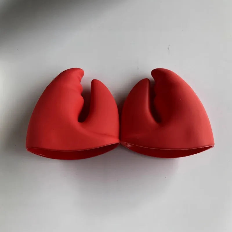 Pair Creative Red Lobster Pliers Kitchen Thermal Insulation Gloves Qme Red