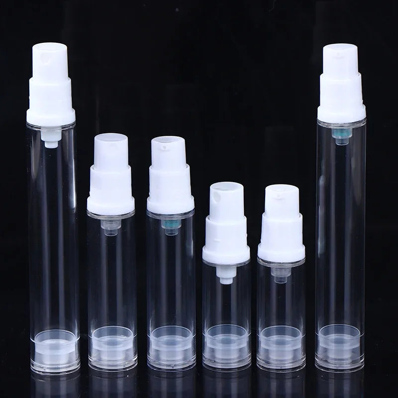5 10 Mini Portable Vacuum Press Bottle Empty Liquid Lotion Spray Qme