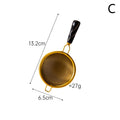 Creative Stainless Steel Tea Drain Reusable Long Wooden Handle Qme C