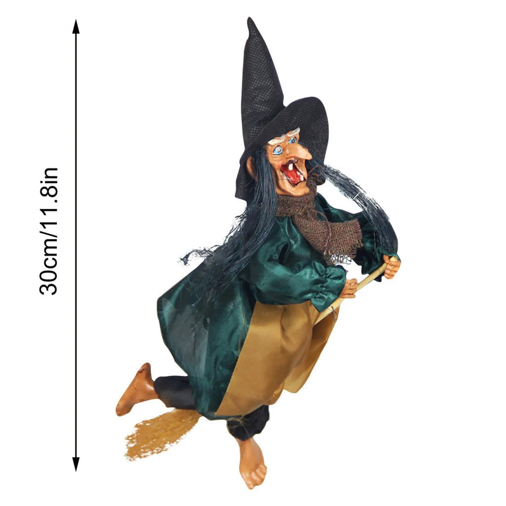 Halloween Talking Hangings Witch Halloween Decorations Animated Witch With LED Eyes And Spooky Sounds Horror Scense Props ﻿ Qme