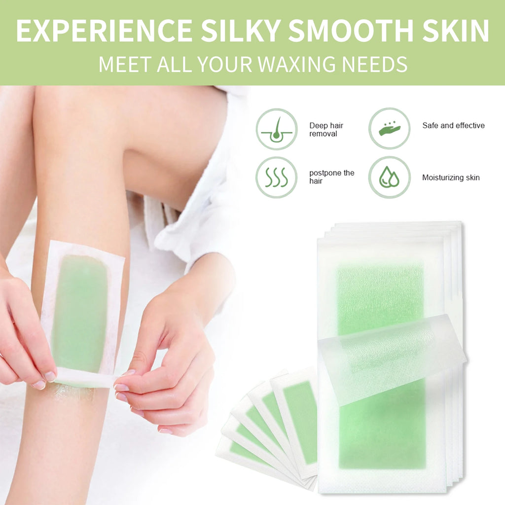 6 Hair Removal Wax Strips Cold Paper Face Arm Leg Body Skin-friendly Qme