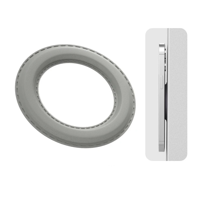Magnetic Ring Holder For iPhone 14 13 12，Magnet Wall Mobile Phone Holder Magnetic For MagSafe，Car Phone Stand，Sticker Stand Qme GRAY