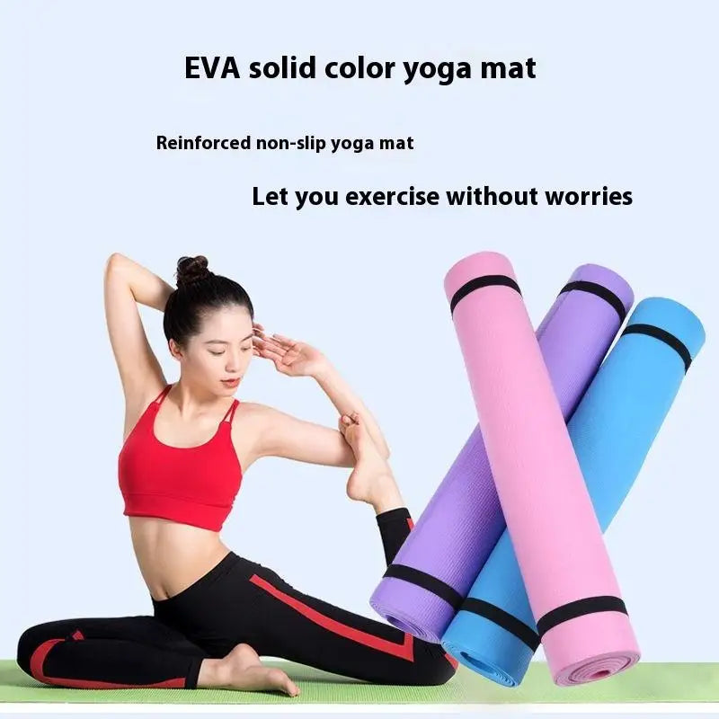 Exercise Yoga Pilates Gymnastics Mat Thick Anti-skid Sports Fitness Qme