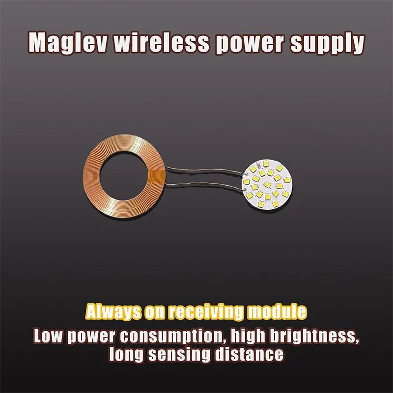 Magnetic Levitation Wireless LED Light Module DC 12V Long Distance Induction Power Supply Transmitter Coil for Night Lamp Qme A2