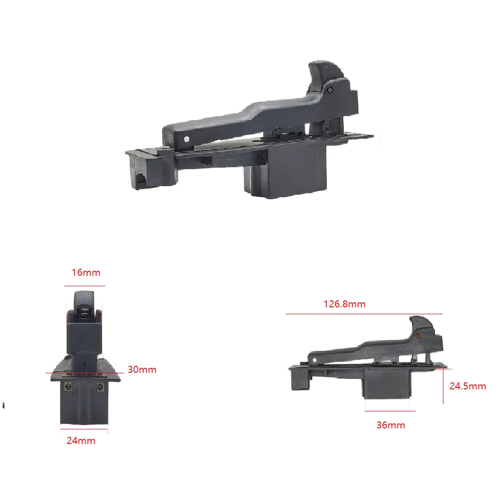 Compatible With 180 /230mm Grinder Switch Replacement For Large Angle Grinders 250V~ 12A 12.68 X 3.6 X 2.45Cm Qme