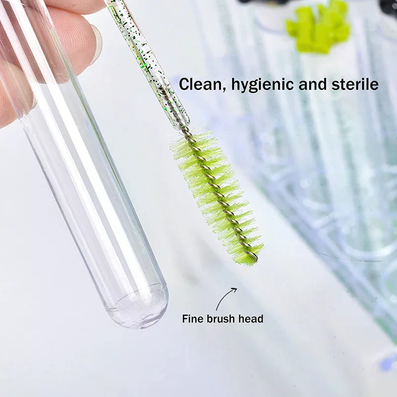 1 2 Cute Panda Bamboo Eyelash Brush Tubes Crystal Lash Mascara Wands Qme