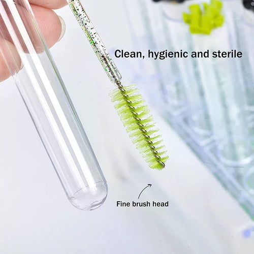 1 2 Cute Panda Bamboo Eyelash Brush Tubes Crystal Lash Mascara Wands Qme