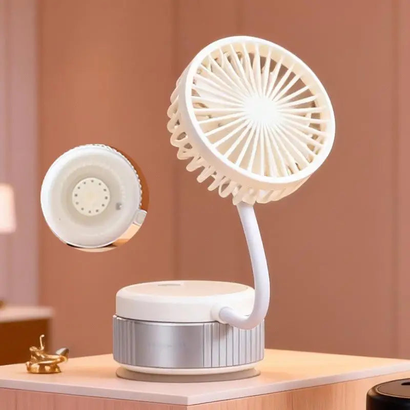 Suction Cup 360 Angle Handheld Fan Foldable Portable Rechargeable Qme A1