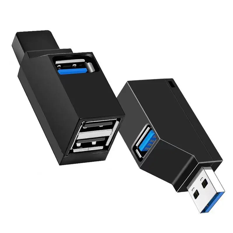 5pcs For PC Laptop, USB 3.0 HUB Adapter Extender for USB 3.0 Card Reader, Hi-Speed USB 2.0, Mini Splitter Box 1 to 3 Ports Qme