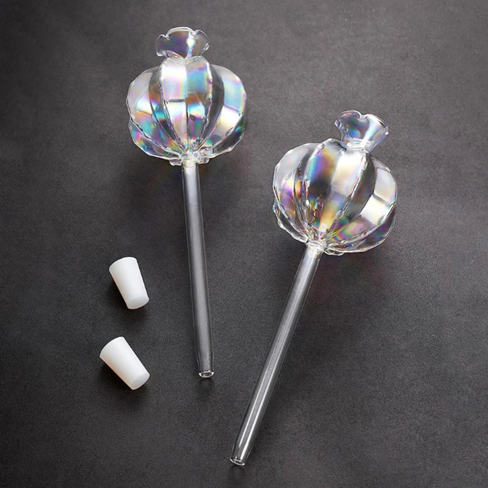 2PCS Pomegranate Flower Watering Machine Glass Creative Modeling Watering Machine Pot Lazy Watering Machine Qme