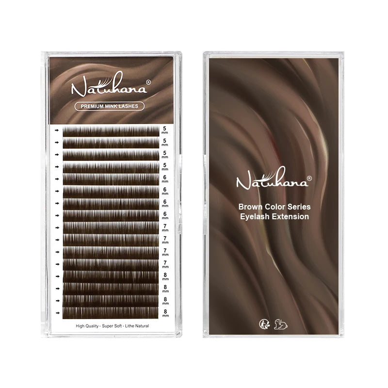 NATUHANA Bottom Eyelash Extension Individual Natural Soft Under Qme Brown J 0.10mm