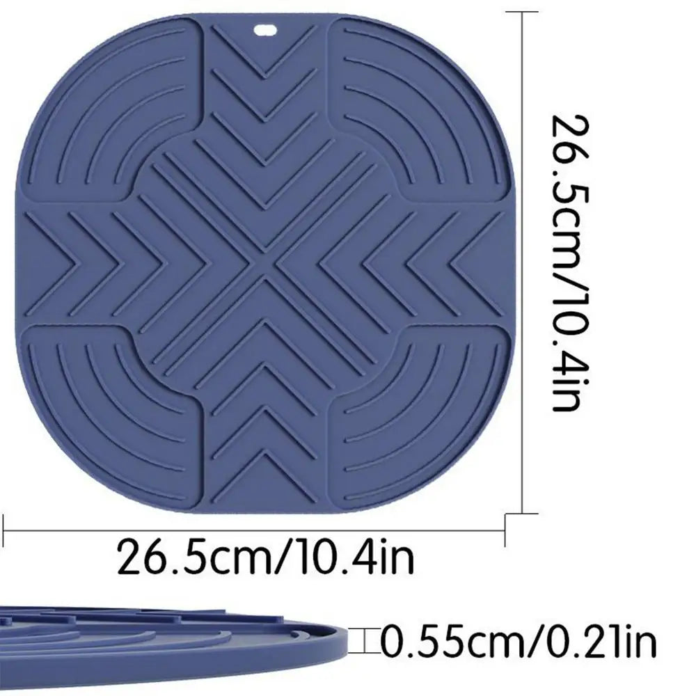 Air Fryer Pad Silicone Kitchen Counter Insulation Non-slip Protector Qme China Mainland Blue one size