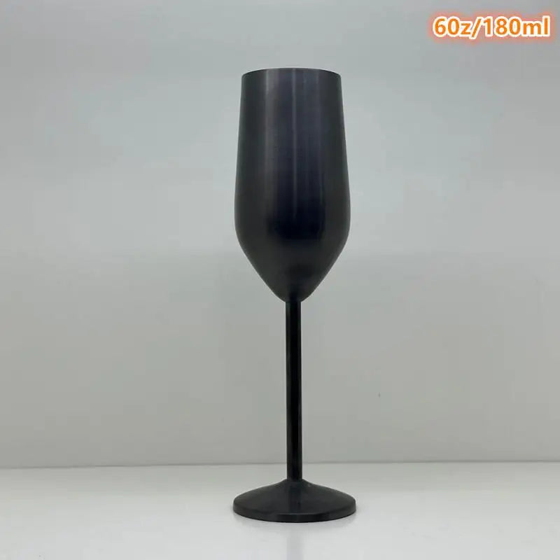 Stainless Steel Champagne Glasses Cocktail Glass Goblet Giftfor Qme Ion plating black