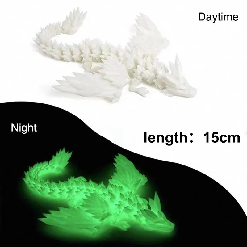 Articulated Dragon Crafts Desktop Western Action Figure 3D Printed Qme A4