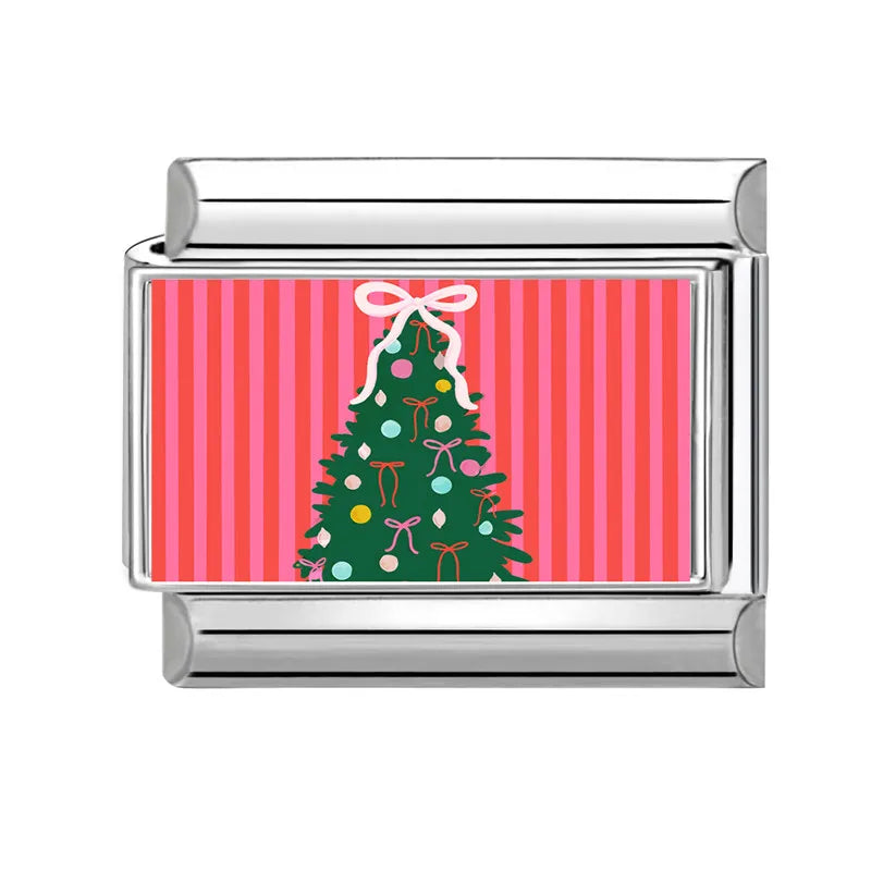 Fashion Christmas Charm Xmas Lights Trees Cane Candy Italian Links