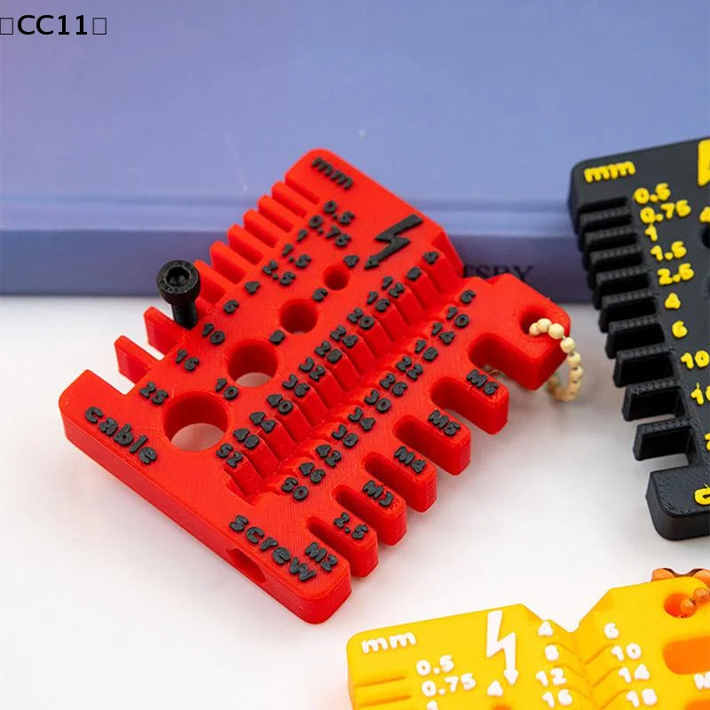 Portable Nut Drill Bit Thread Checker 3D Printed Wire Screw Measuring Qme