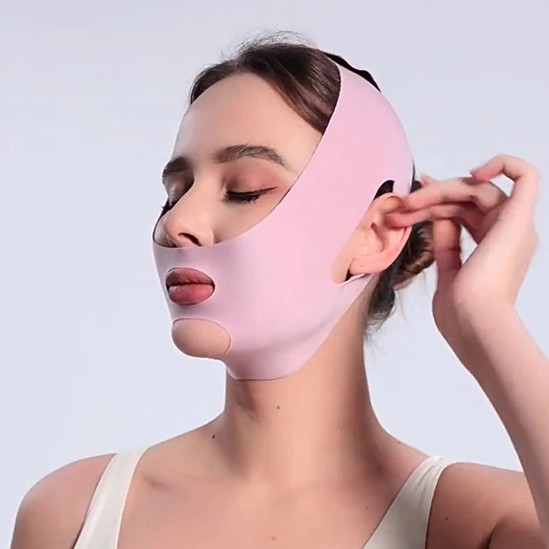 Adjustable Face Sculpting Sleep Mask Breathable Elastic V-face Qme