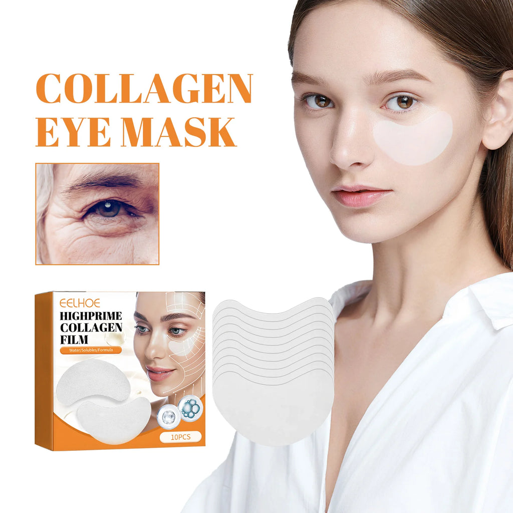 10Pcs Collagen Eye Mask Remove Dark Circles Eyes Bags Anti Wrinkles Lifting Firming Skin Moisturizing Eyes Care Patches skincare Qme