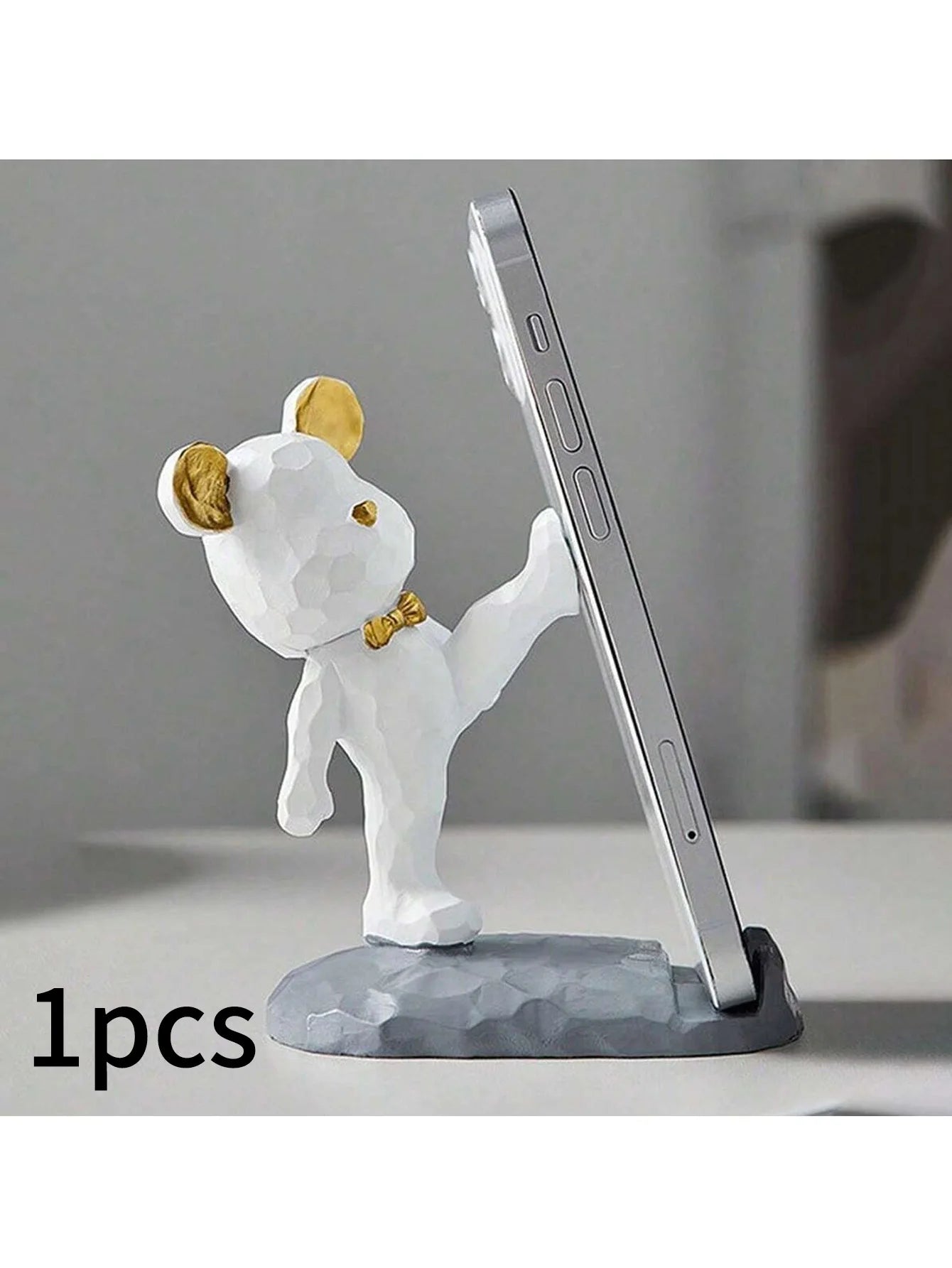 Creative Cartoon Bear Phone Stand Lazy Person's Tablet Holder Qme WHITE