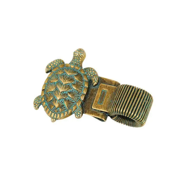 Vintage Sea Turtle Metal Pen Clip Spring Loaded Cute Design Holder Qme