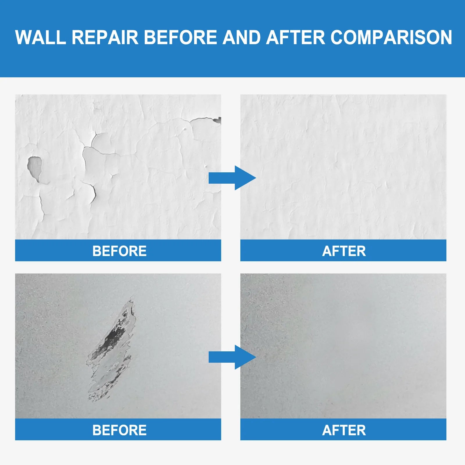 Wall Mending Agent Waterproof Wall Repair Paint Crack Mildew Remover Anti-Leaking Sealant Quick-Drying Restore Wall Repair Paste Qme
