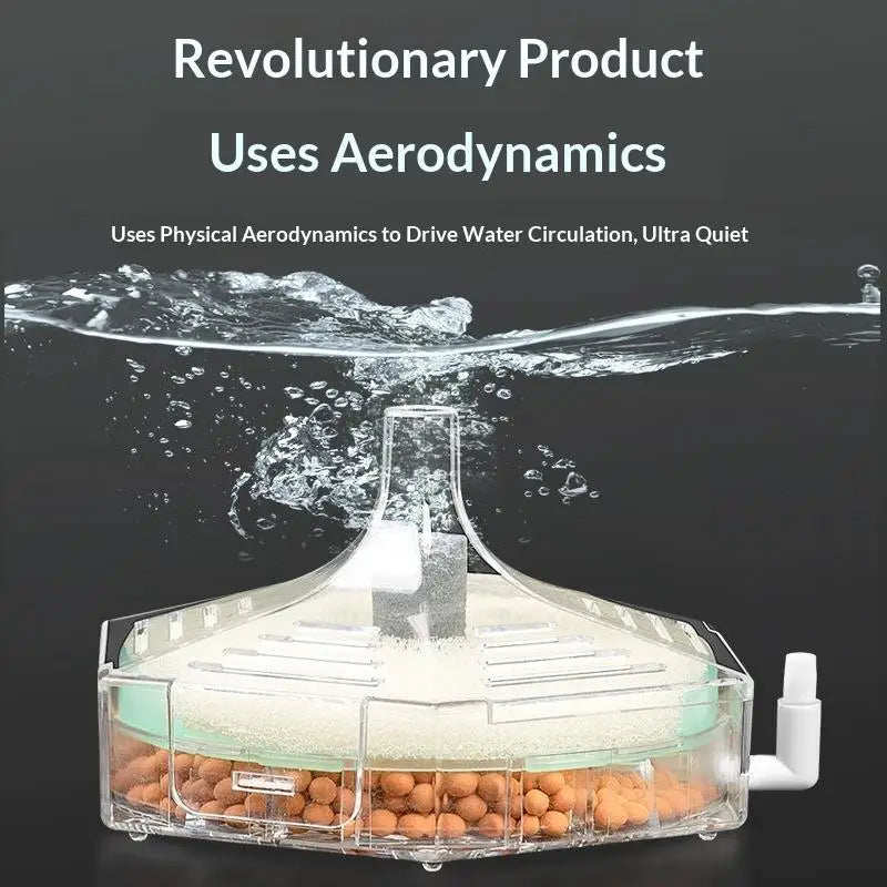 Air-powered Biochemical Filtration Waste Suction Tool Small Fish Qme