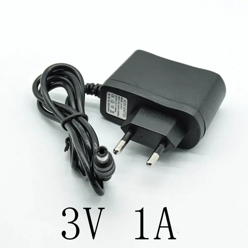 ANPWOO New 100-240V AC Converter Adapter DC 3V 1A Power Supply Charger EU Plug 5.5mm * 2.5mm(2.1mm) AC to DC Qme