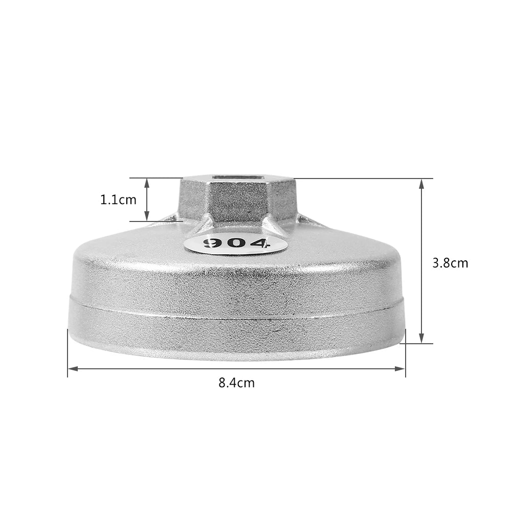Oil Filter Wrench Socket Remover Tool 79mm 15 Flute Aluminum Oil Filter Wrench Cartridge Car Socket Remover Tool Qme