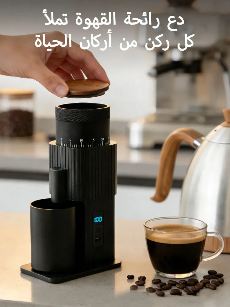 Portable Electric Coffee Grinder USB Rechargeable Bean Replaceable Qme