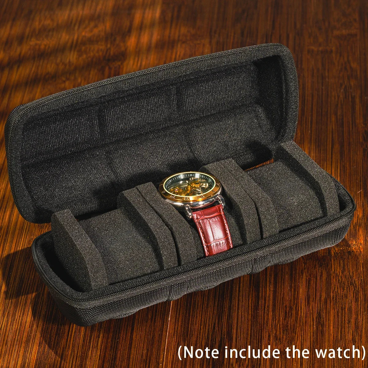 Watch Box Organizer Watch Travel Case Portable Storage Watch Display Holder for Wristwatches and Smart Watches Men Women gift Qme 3 Slot
