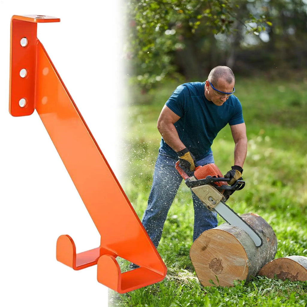 Chainsaw Holder Wall Mount Stainless Steel Garage Rack Heavy Duty Qme