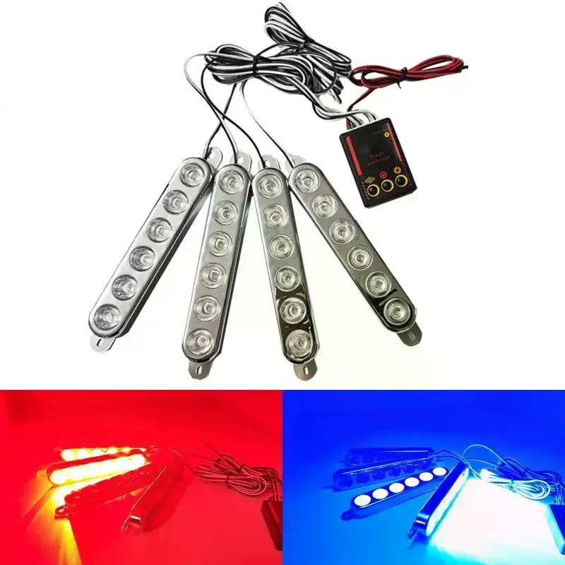 6 LEDs 1 LED Warning Siren Emergency Lights 12V Multi-color Rescue Qme
