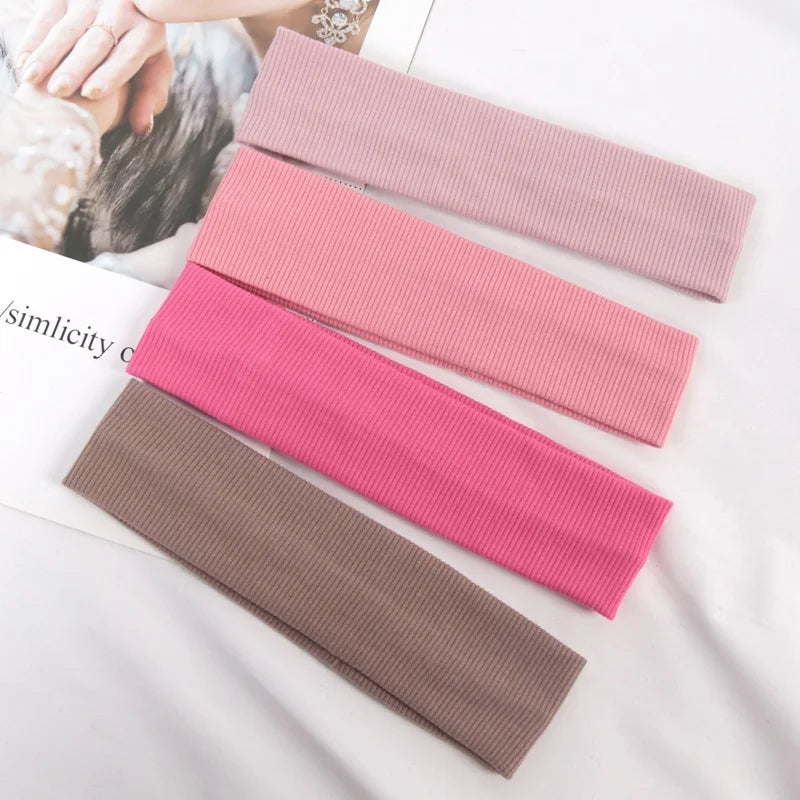 Solid Elastic Hairband Running Fitness Sport Headband Yoga Qme A6