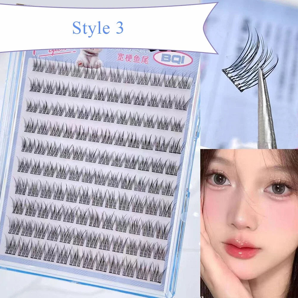 10 Rows Large Capacity Glue-free False Eyelashes Single Cluster 10 Qme 03