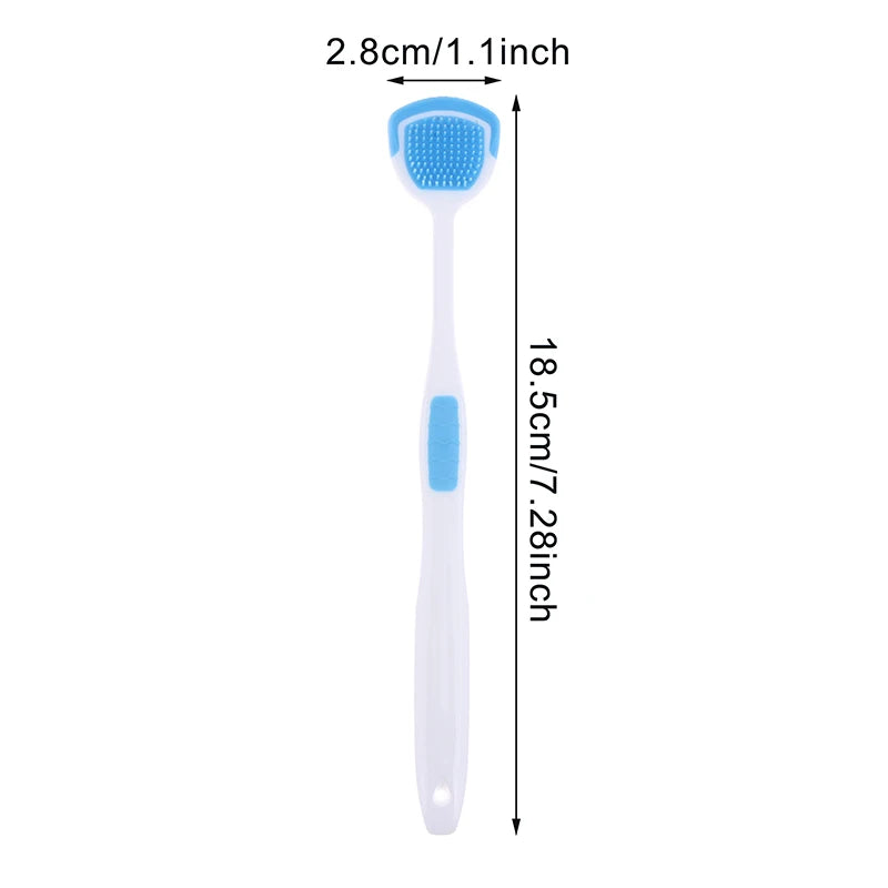 1 Tongue Scraper Soft Silicone Cleaning Toothbrush Oral Cleaner Brush Qme