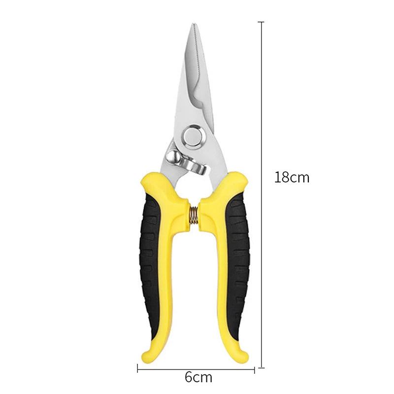 Stainless Steel Electrician Scissors Multifunction Hand Tool Cutting Qme