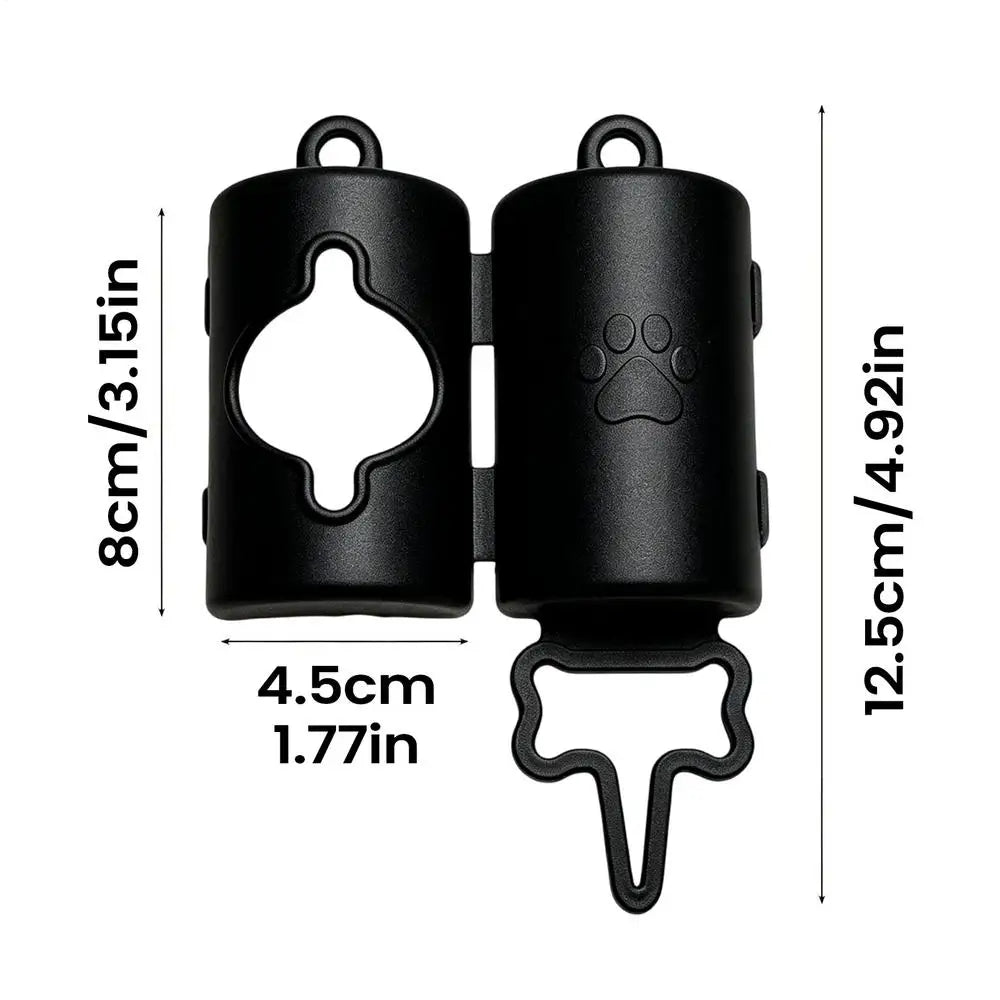 Dog Poop Bag Holder Portable Lightweight Lanyard Bags Rolls Car Qme Black China Mainland