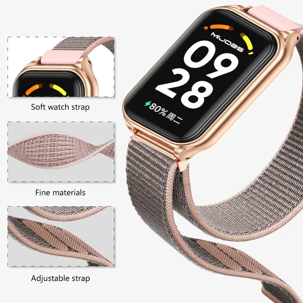 For Redmi Band 2 Strap Nylon Loop Bracelet for Xiaomi Redmi Smart Band 2 Correa Smart Watch Wrist Belt Accessories Qme