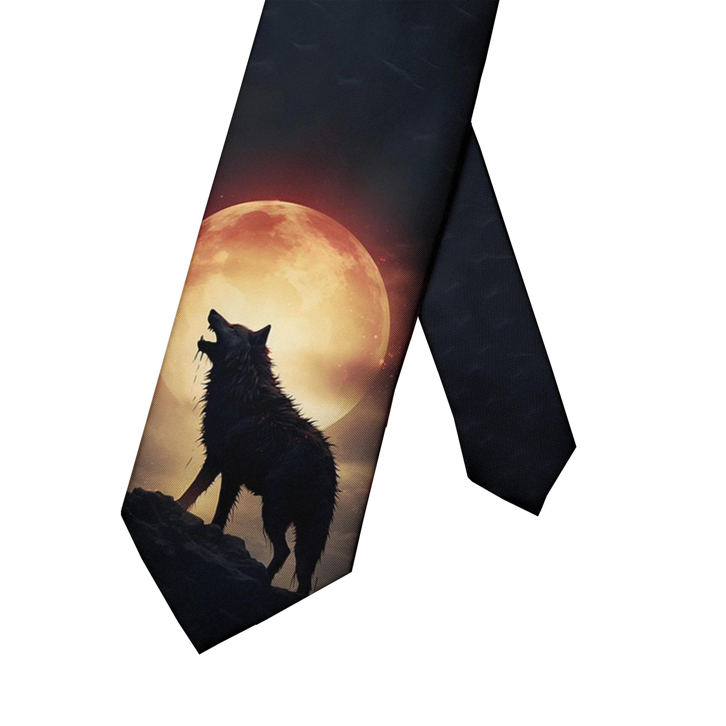 Funny Wave Head Printed Tie Adult Wide Polyester Slim Shirt Suit Qme