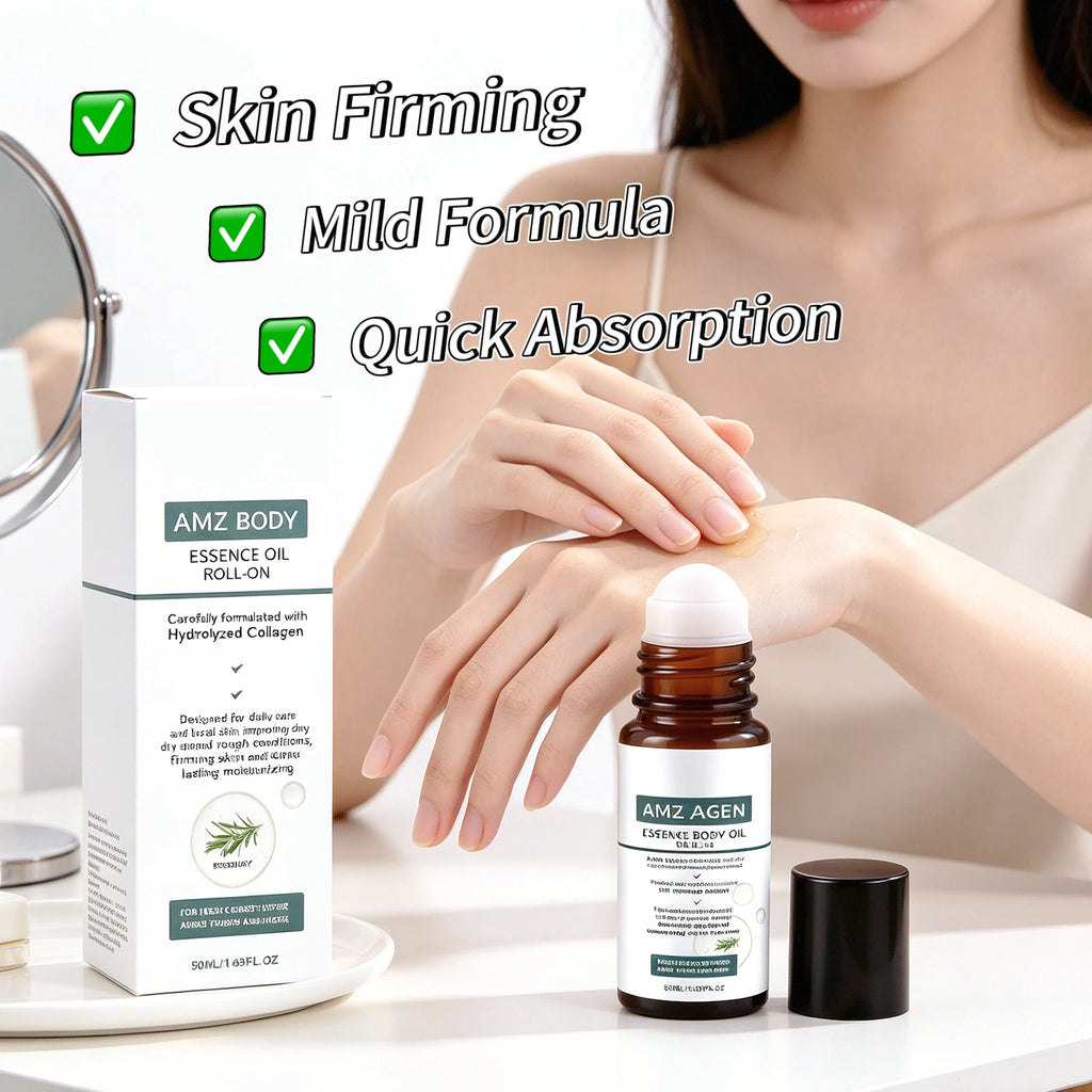 Body Roller Essential Oils Reduce Wrinkles Firming Skin Relax Muscles Quick Absorption Soothing Body Moisturing Massage Serum Qme