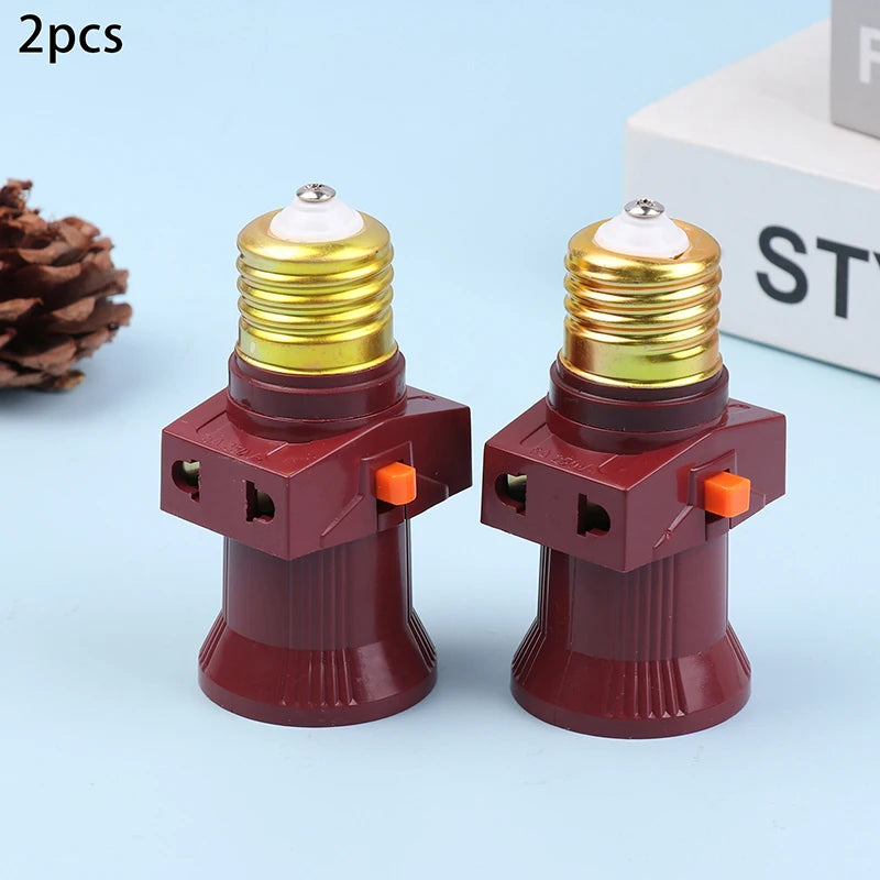 E27 Screw Bulb Holder Convert Switch Lamp Socket LED Adapter Lighting Qme