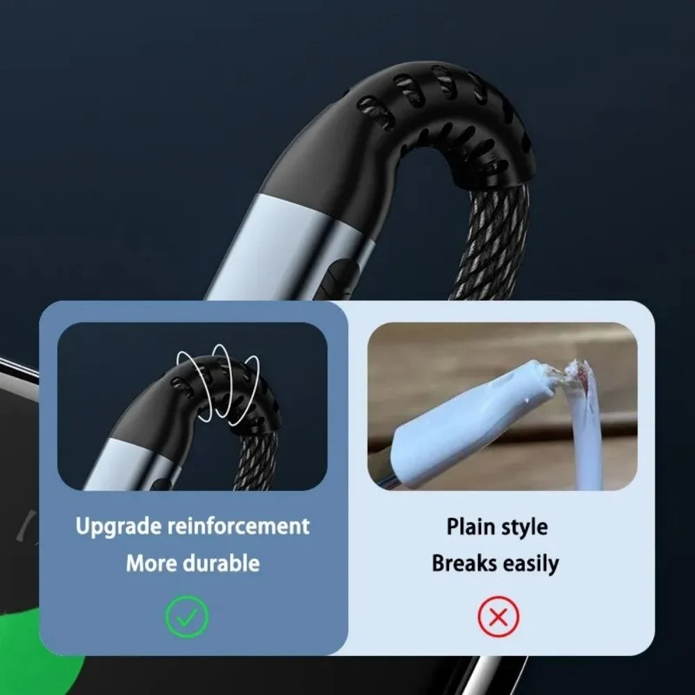 USB C to USB C 100W Cable PD 5A Fast Charging Nylon Braided Type C Cord for Samsung Xiaomi Huawei iPhone 15 Pro Max QC 3.0 Wires Qme