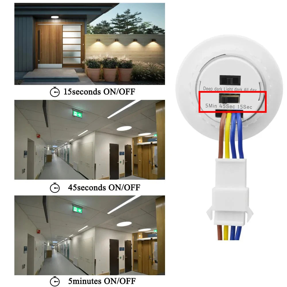 Motion Sensor Light Switch 220V 110V Pir Presence Sensor for Lighting Time Delay Adjust Movement Detector Lamp Automatic Switch Qme